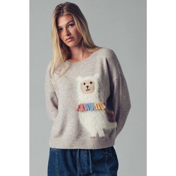 Urban Daizy Whimsical Alpaca Embroidered Knit Sweater - Picture 7 of 7